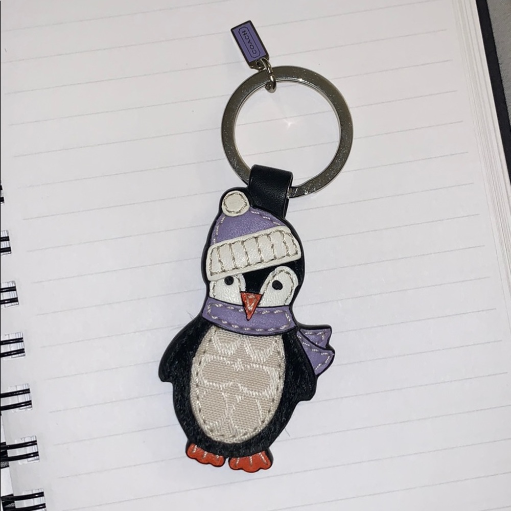 Coach penguin keychain